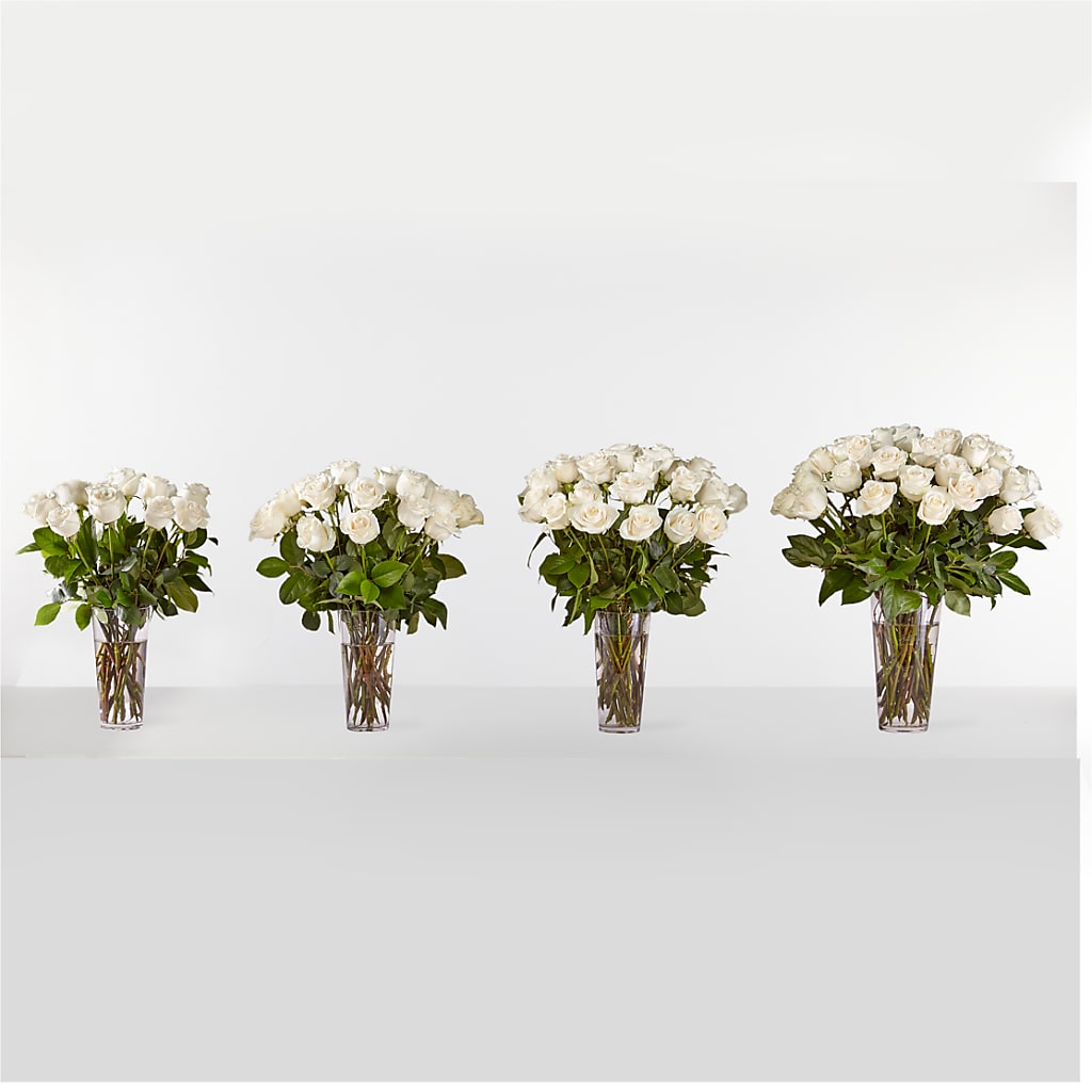 Long Stem White Rose Bouquet – Sensation Flowers Boutique Inc, Miami FL
