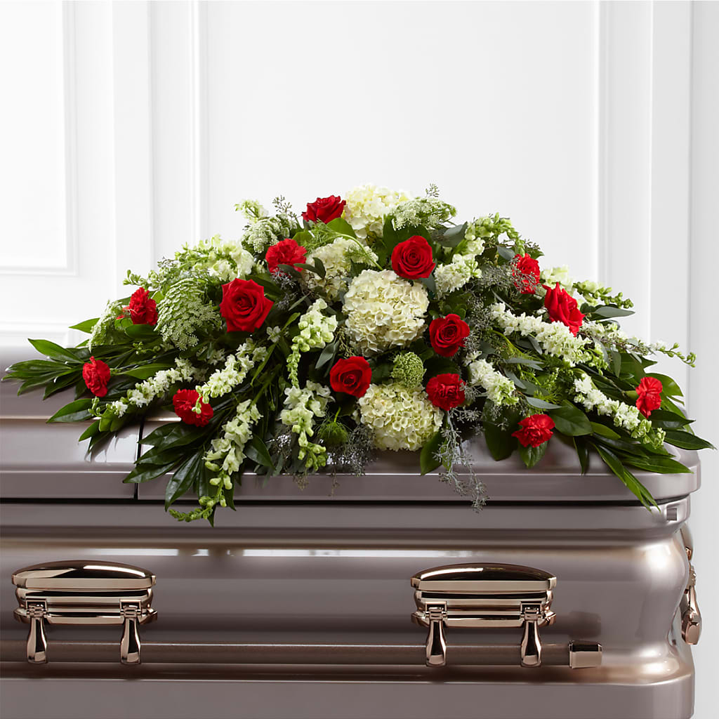 Sincerity Casket Spray – Sensation Flowers Boutique Inc, Miami FL