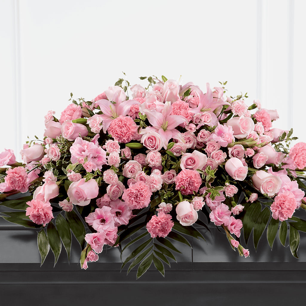 Garden of Comfort Casket Spray (Standard) – Sensation Flowers Boutique Inc, Miami FL
