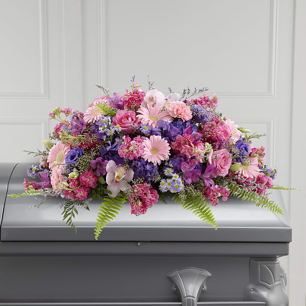 Glorious Garden Casket Spray – Sensation Flowers Boutique Inc, Miami FL