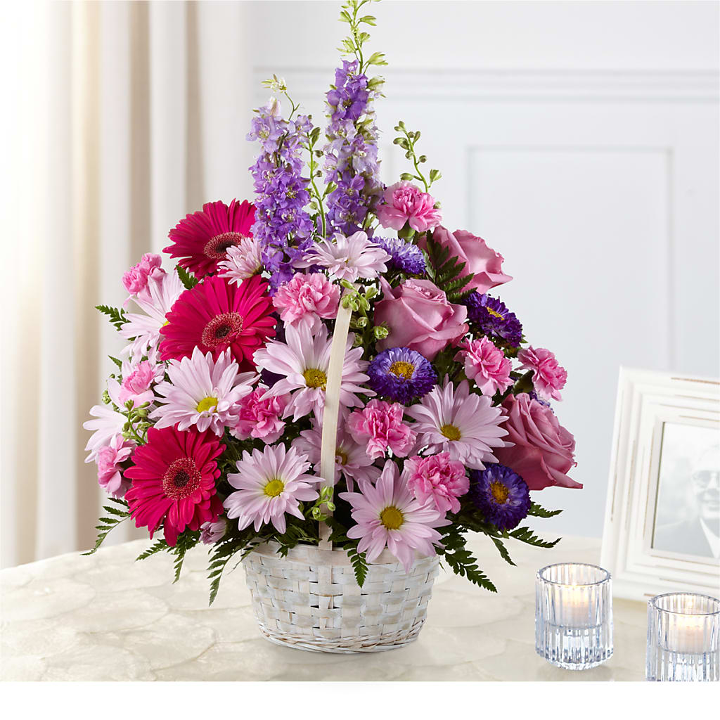Pastel Peace Basket – Sensation Flowers Boutique Inc, Miami FL
