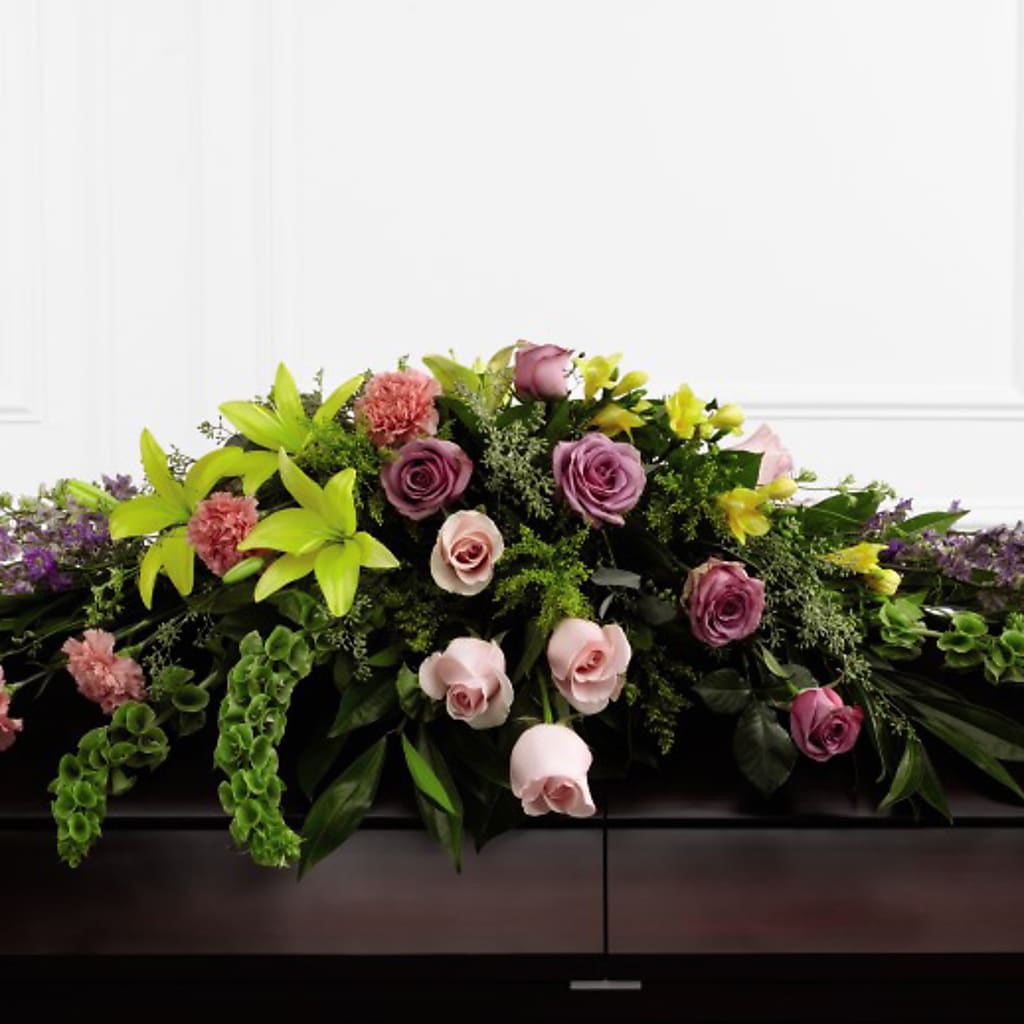 Forever Beloved Casket Spray – Sensation Flowers Boutique Inc, Miami FL