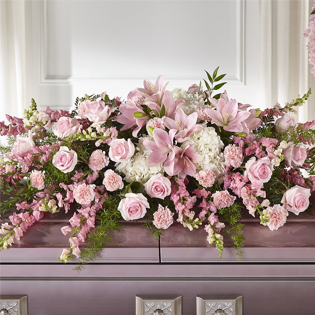 Life & Remembrance Casket Spray – Sensation Flowers Boutique Inc, Miami FL