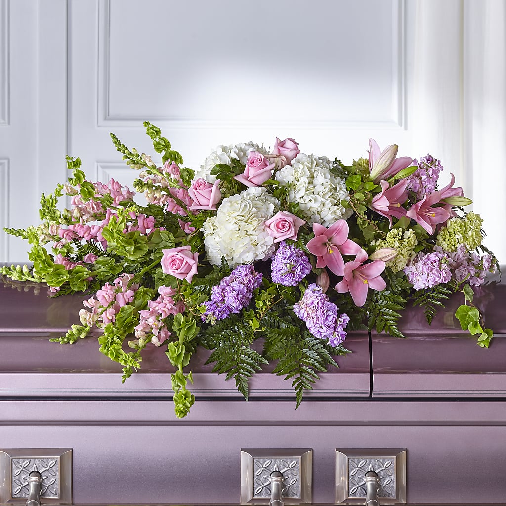 Life's Gratitude Casket Spray – Sensation Flowers Boutique Inc, Miami FL