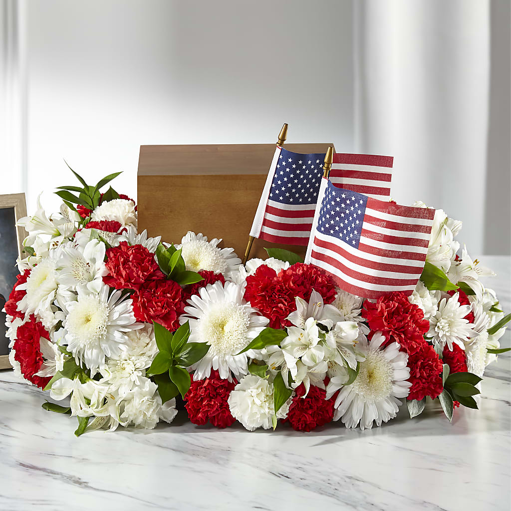 Spirit of Patriotism Cremation Adornment – Sensation Flowers Boutique Inc, Miami FL