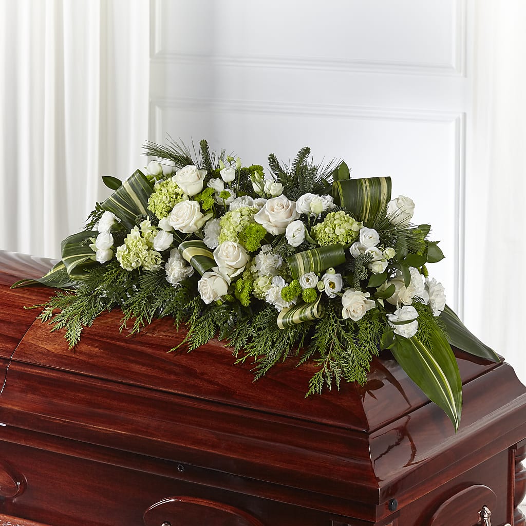 Hopeful Gesture Casket Spray – Sensation Flowers Boutique Inc, Miami FL