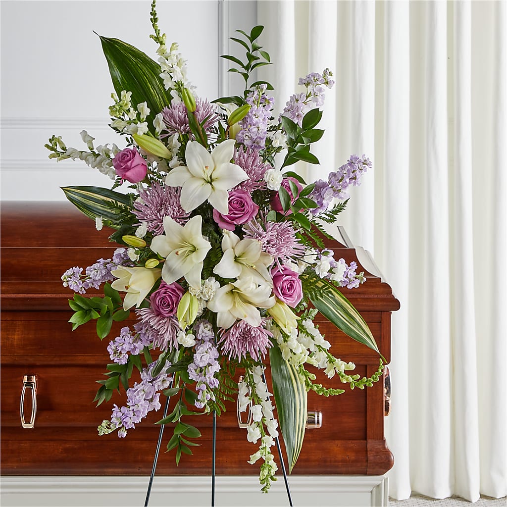 Grateful Hearts Standing Spray – Sensation Flowers Boutique Inc, Miami FL
