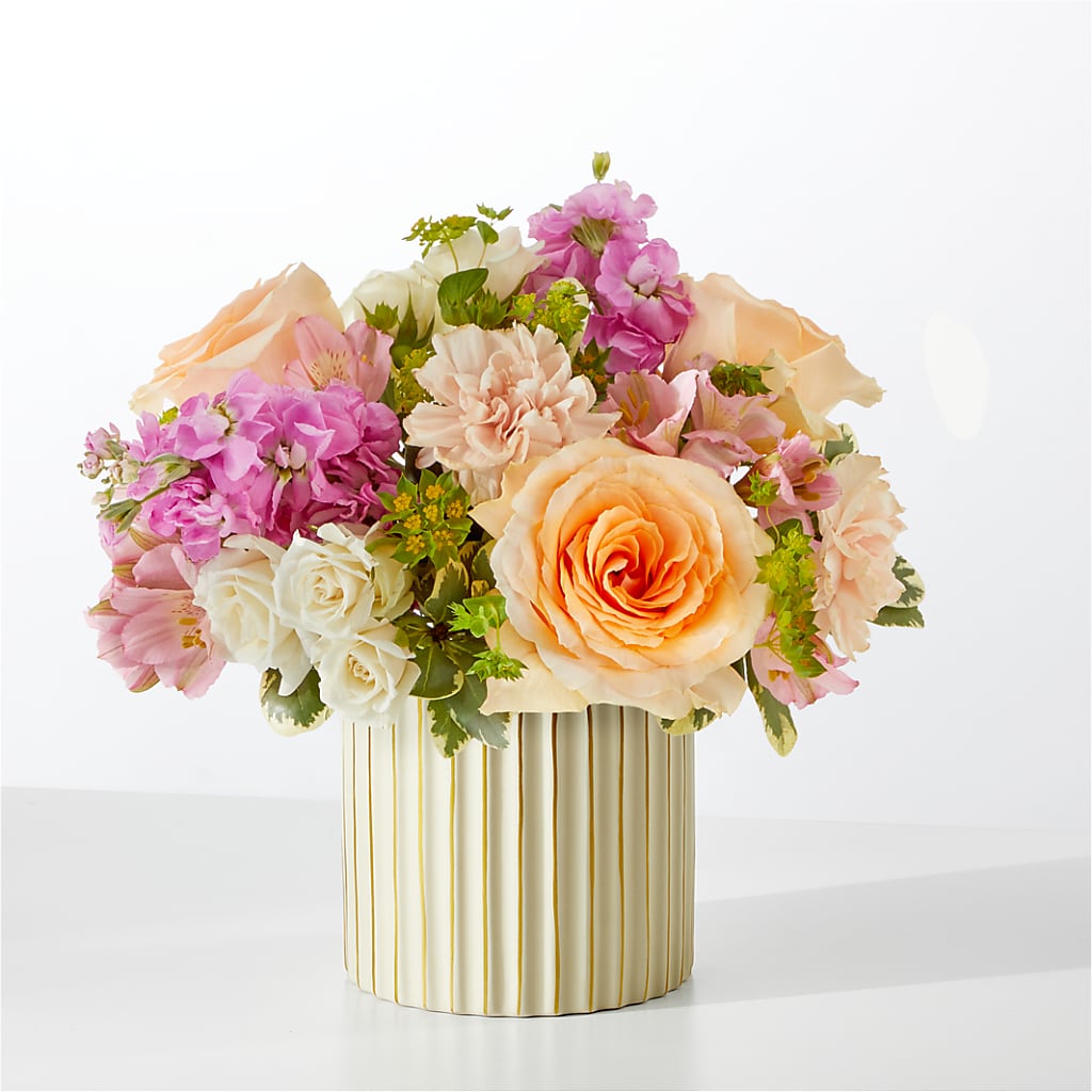 Paradise Bouquet with Ivory Vase – Sensation Flowers Boutique Inc, Miami FL