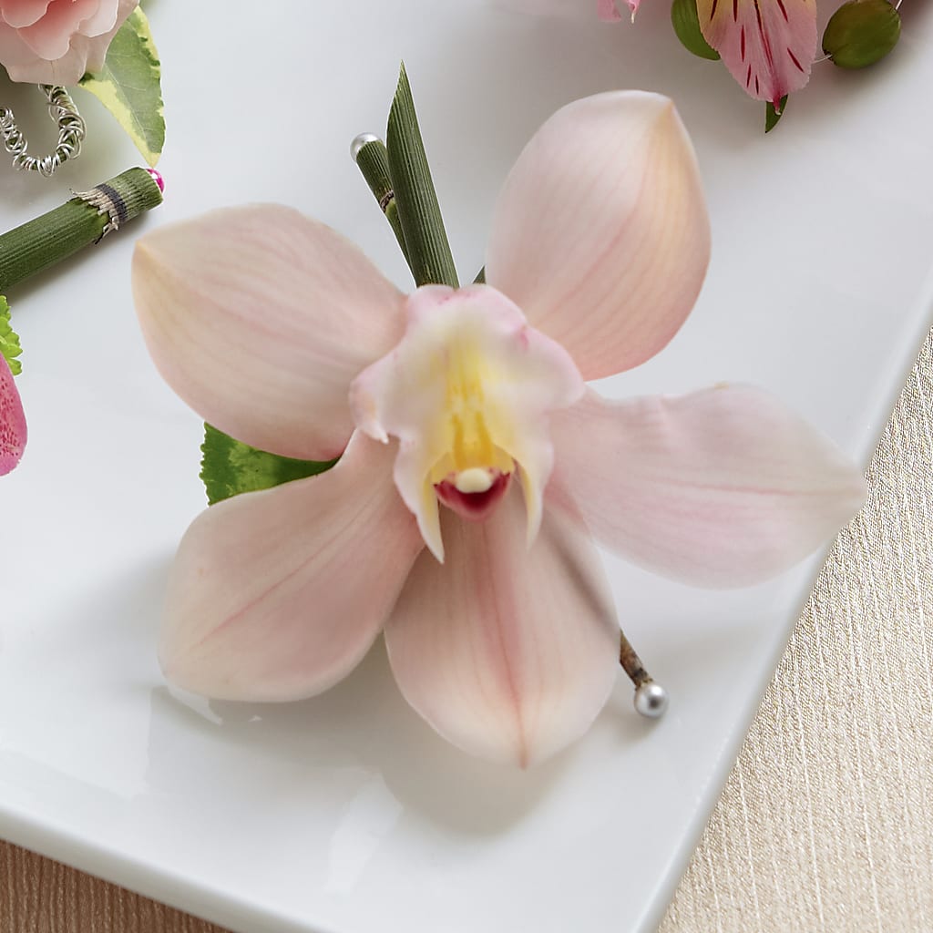 Pink Cymbidium Boutonniere – Sensation Flowers Boutique Inc, Miami FL