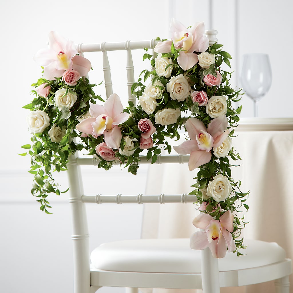 Orchid Rose Chair Décor – Sensation Flowers Boutique Inc, Miami FL