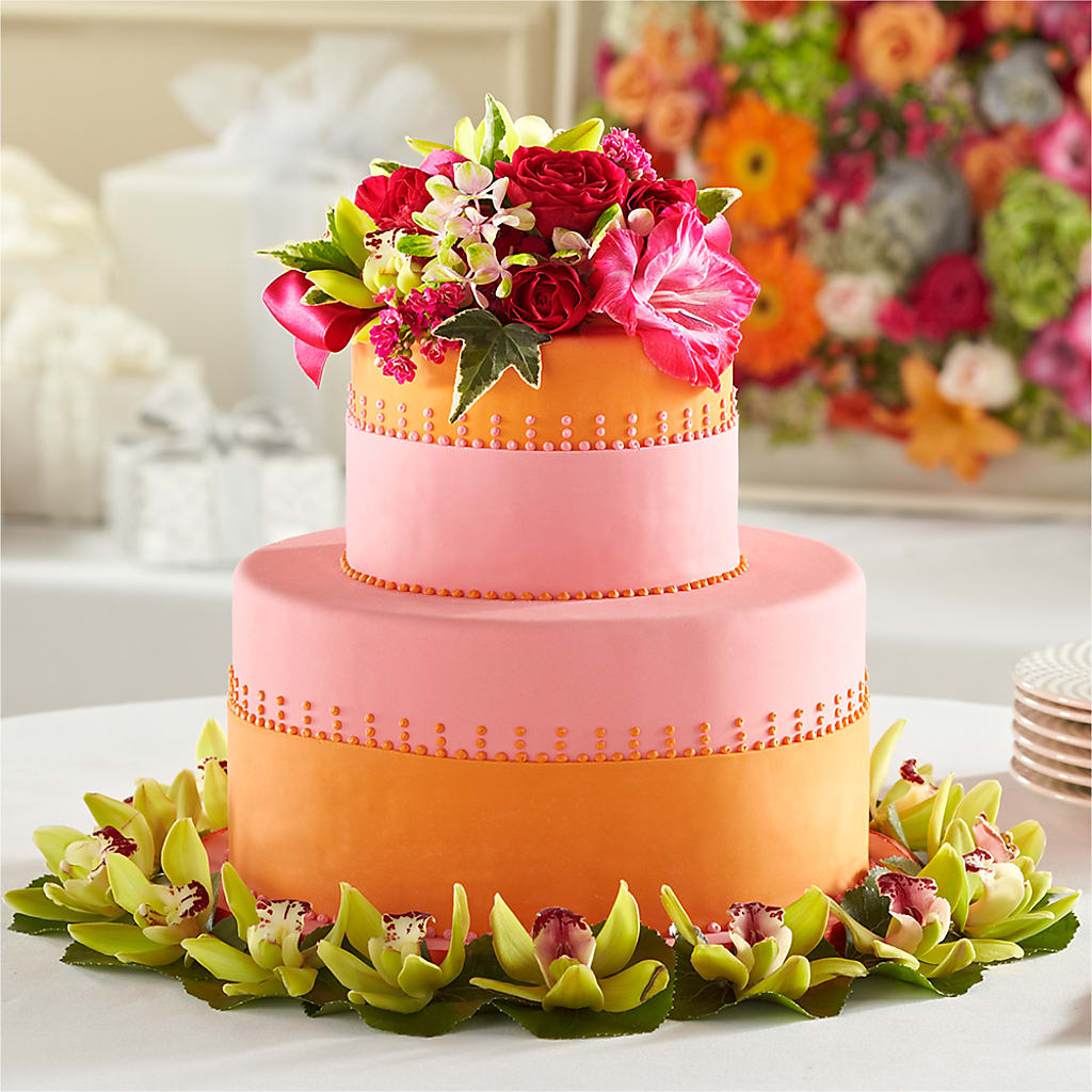 Sweet Citrus Cake Decor – Sensation Flowers Boutique Inc, Miami FL