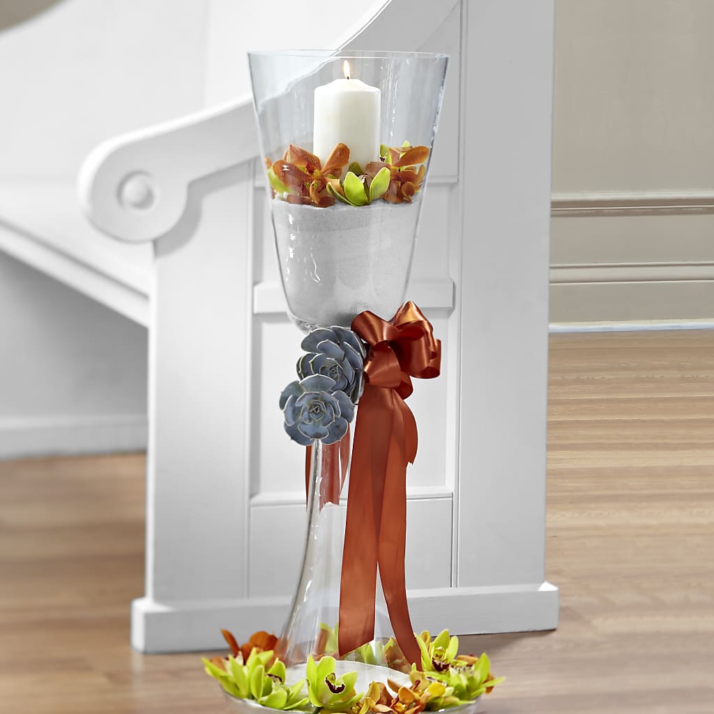 Matrimony Pew Decor – Sensation Flowers Boutique Inc, Miami FL