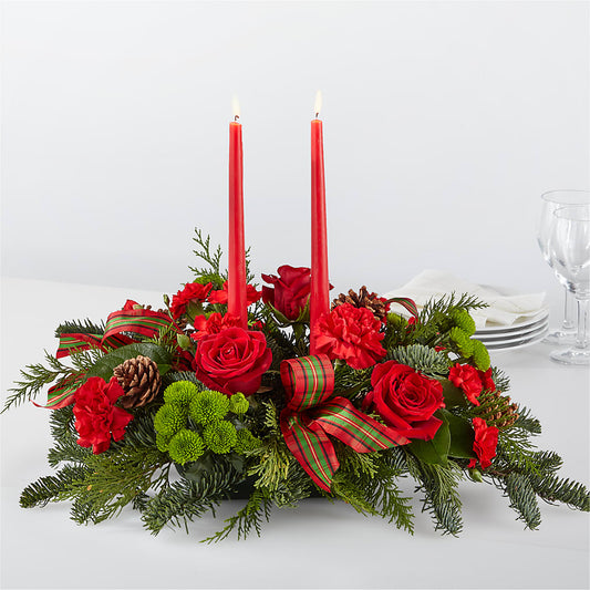 By the Candlelight Centerpiece –  Sensation Flowers Boutique Inc, Miami FL