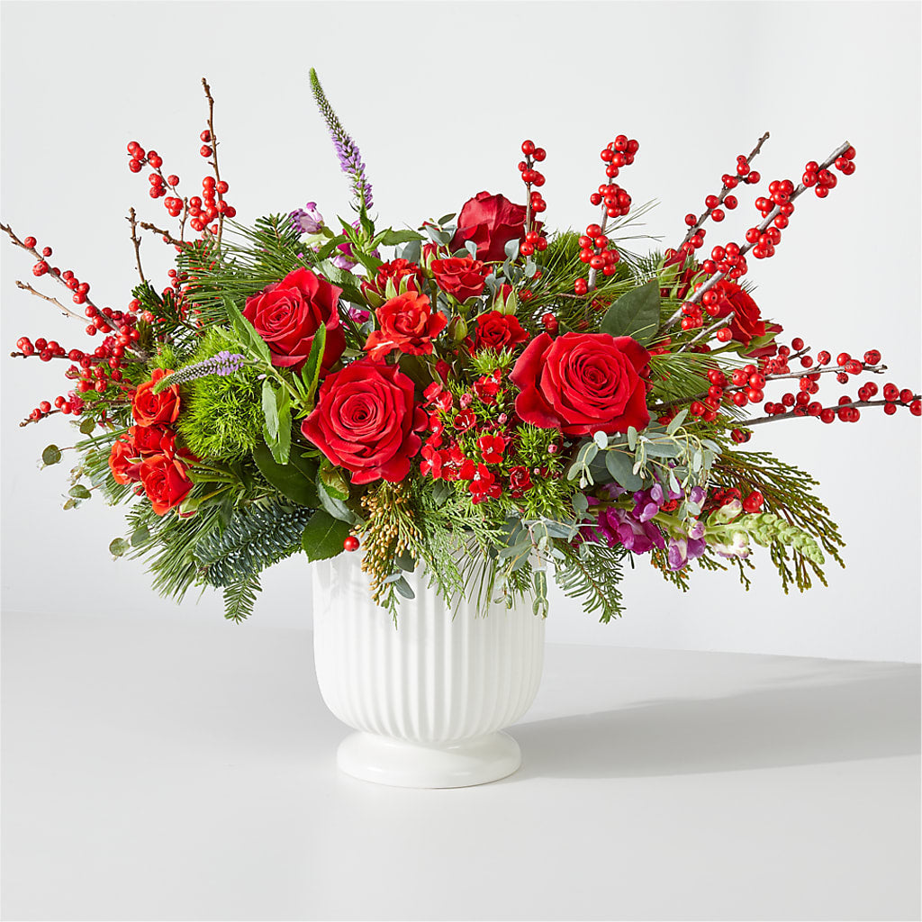 Big Red Bow Bouquet –  Sensation Flowers Boutique Inc, Miami FL