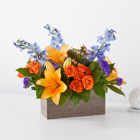 Radiant Citrus Box Bouquet –  Sensation Flowers Boutique Inc, Miami FL