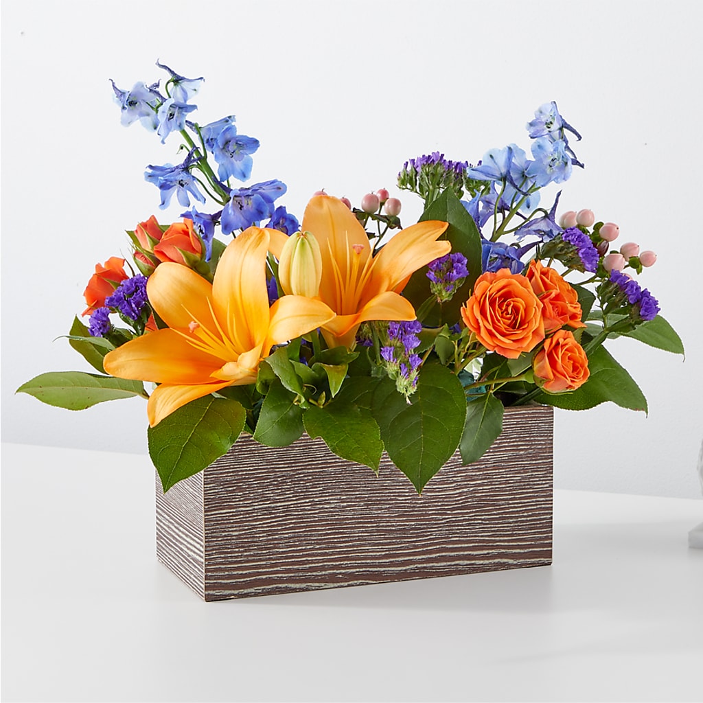 Radiant Citrus Box Bouquet –  Sensation Flowers Boutique Inc, Miami FL