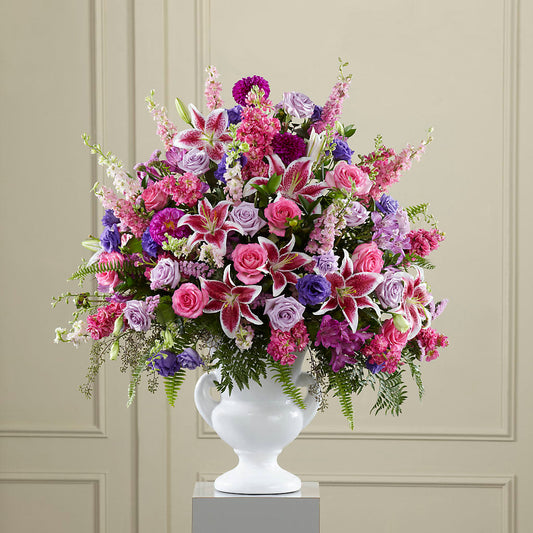 Peaceful Tribute Arrangement –  Sensation Flowers Boutique Inc, Miami FL
