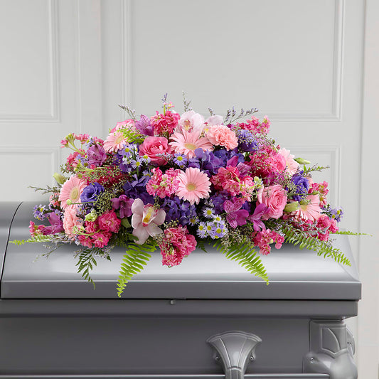 Glorious Garden Casket Spray –  Sensation Flowers Boutique Inc, Miami FL