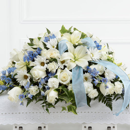 Tender Treasure Casket Spray –  Sensation Flowers Boutique Inc, Miami FL
