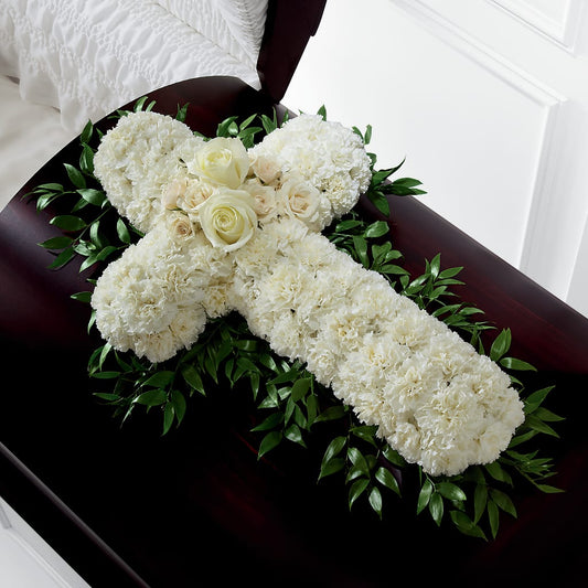 Peaceful Memories Casket Spray (Standard) –  Sensation Flowers Boutique Inc, Miami FL
