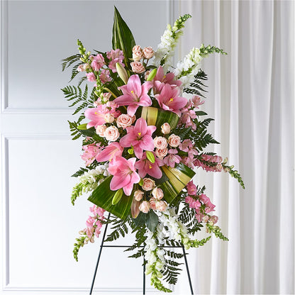 Elegant Embrace Standing Spray –  Sensation Flowers Boutique Inc, Miami FL