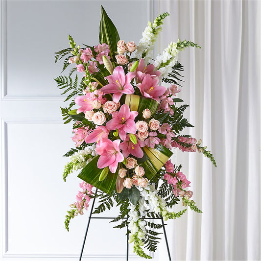 Elegant Embrace Standing Spray –  Sensation Flowers Boutique Inc, Miami FL