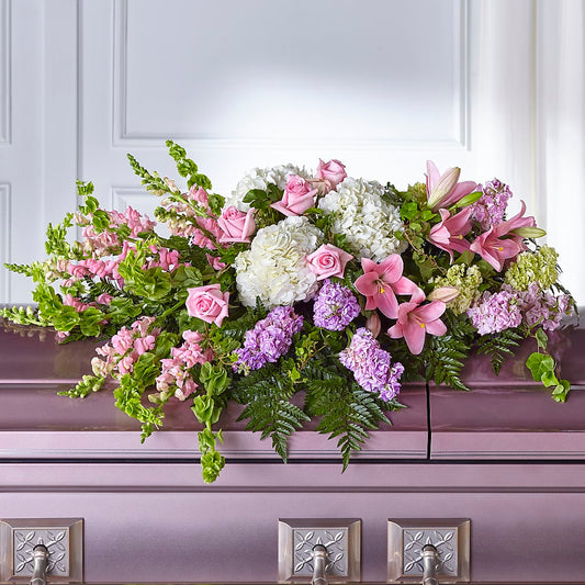 Life's Gratitude Casket Spray –  Sensation Flowers Boutique Inc, Miami FL