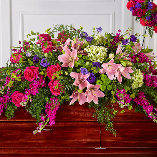 Radiant Tribute Casket Spray –  Sensation Flowers Boutique Inc, Miami FL