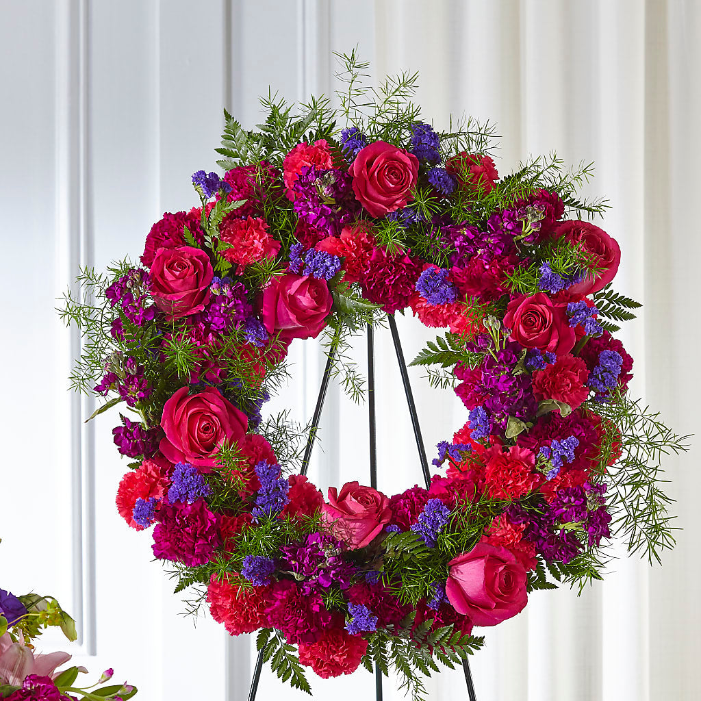 Calming Colors Wreath –  Sensation Flowers Boutique Inc, Miami FL