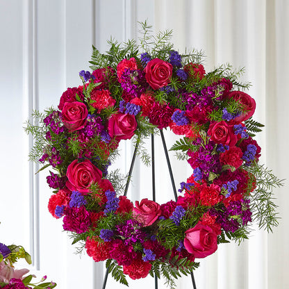 Calming Colors Wreath –  Sensation Flowers Boutique Inc, Miami FL