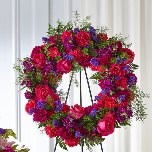 Calming Colors Wreath –  Sensation Flowers Boutique Inc, Miami FL