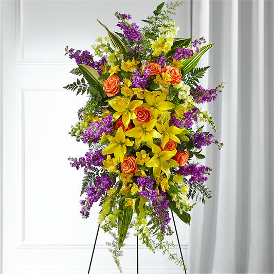 Thoughtful Prayers Standing Spray –  Sensation Flowers Boutique Inc, Miami FL