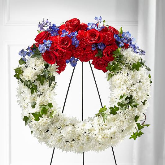 Patriotic Passion Wreath –  Sensation Flowers Boutique Inc, Miami FL
