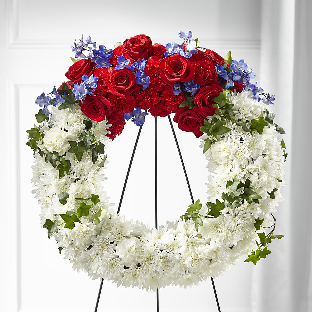 Patriotic Passion Wreath –  Sensation Flowers Boutique Inc, Miami FL