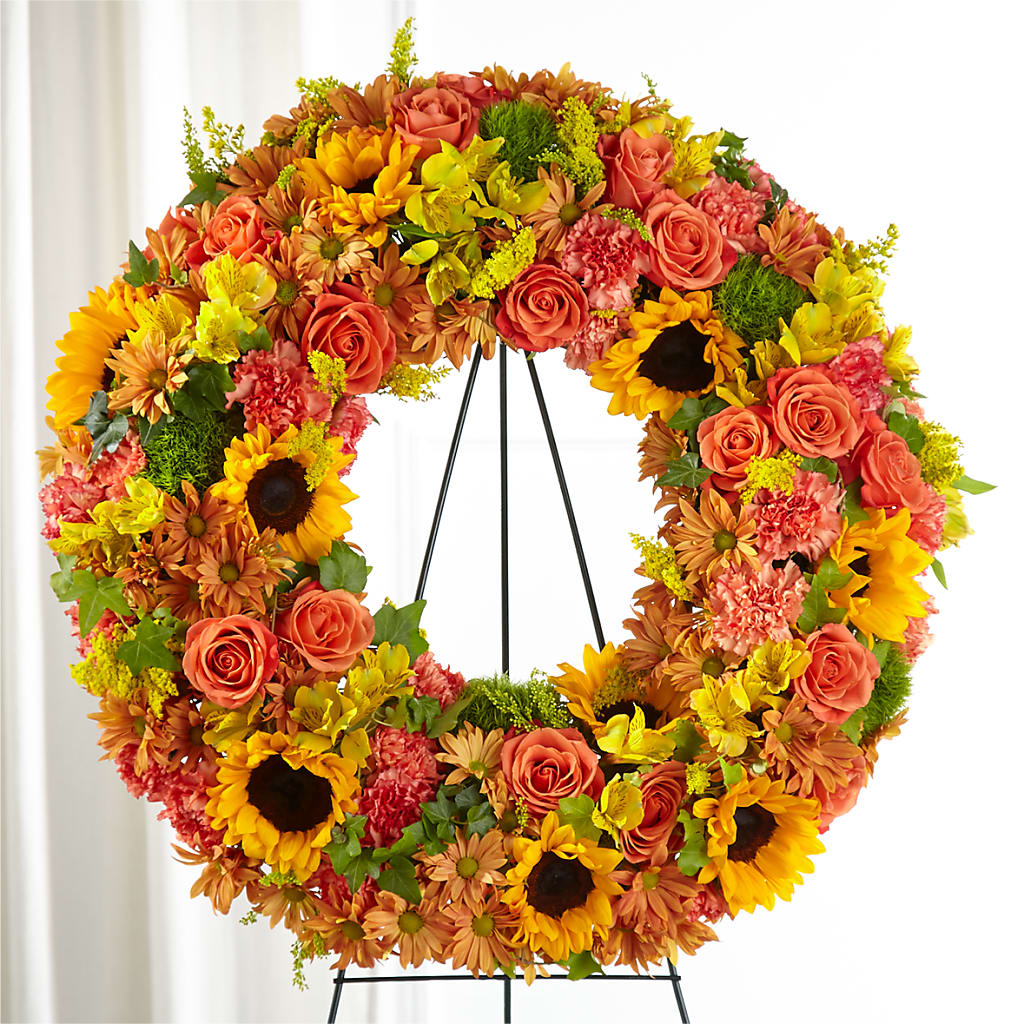Autumnal Memories Wreath (Standard) –  Sensation Flowers Boutique Inc, Miami FL