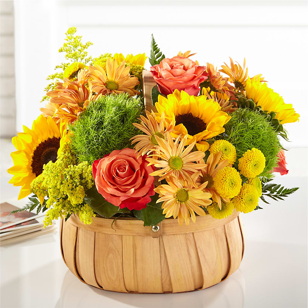 Harvest Sunflower Basket –  Sensation Flowers Boutique Inc, Miami FL