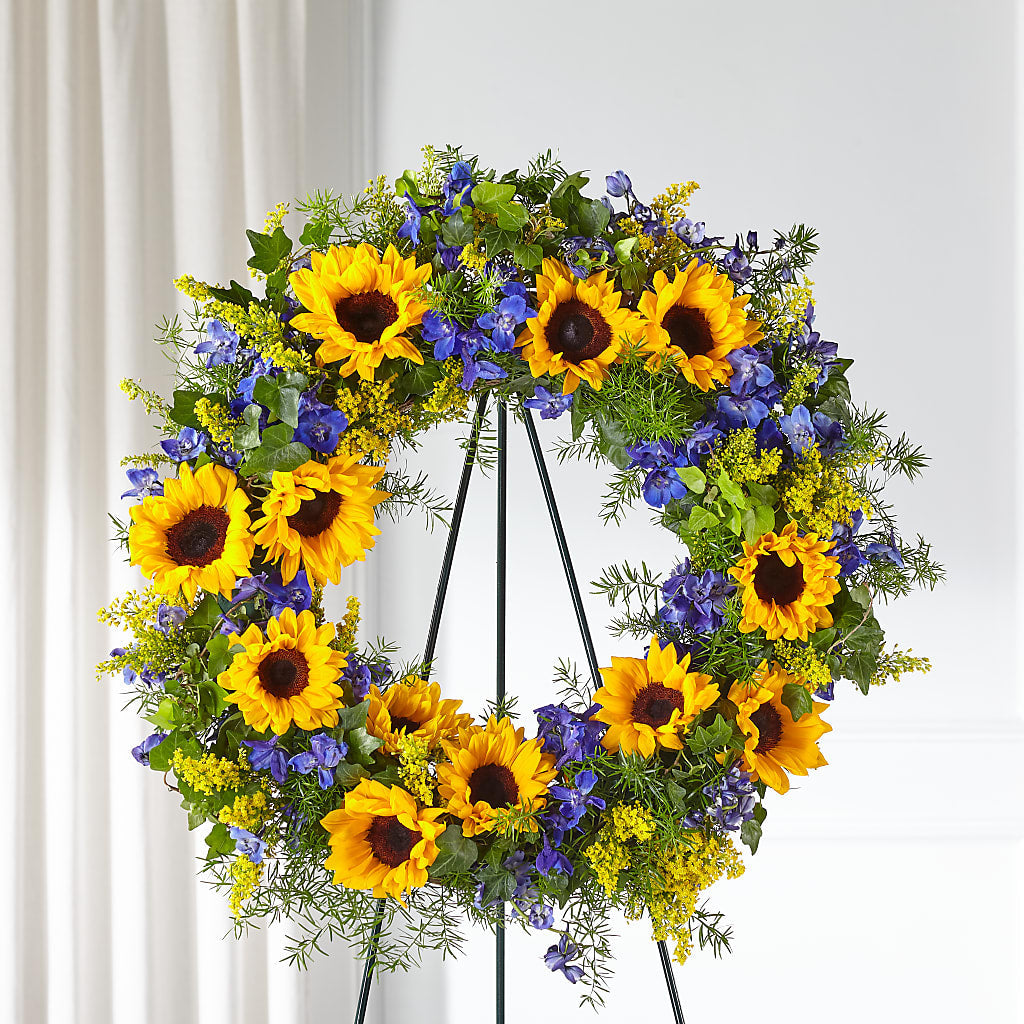 Bright Rays Wreath –  Sensation Flowers Boutique Inc, Miami FL