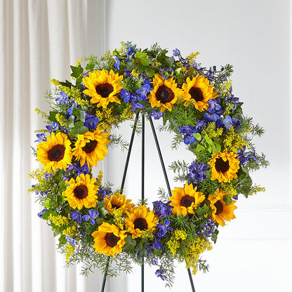 Bright Rays Wreath –  Sensation Flowers Boutique Inc, Miami FL