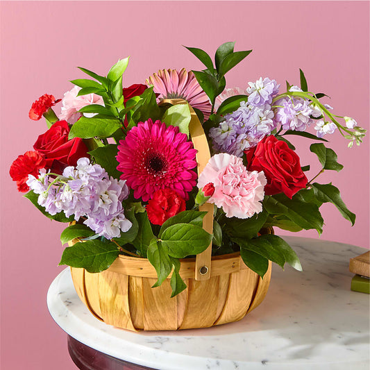 Pink Picnic Basket –  Sensation Flowers Boutique Inc, Miami FL