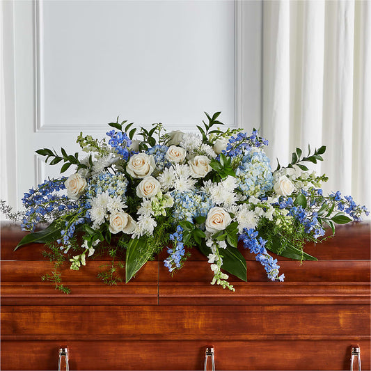 Timeless Essence Casket Spray –  Sensation Flowers Boutique Inc, Miami FL