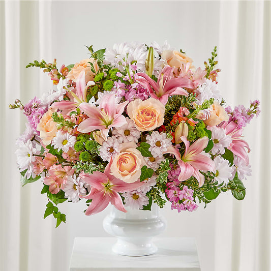 Heartfelt Gesture Urn Arrangement –  Sensation Flowers Boutique Inc, Miami FL