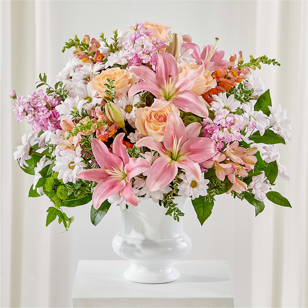 Heartfelt Gesture Urn Arrangement –  Sensation Flowers Boutique Inc, Miami FL