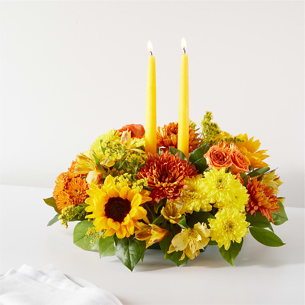 Autumn Harmony Centerpiece –  Sensation Flowers Boutique Inc, Miami FL