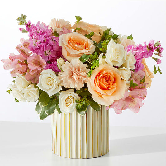 Paradise Bouquet with Ivory Vase –  Sensation Flowers Boutique Inc, Miami FL