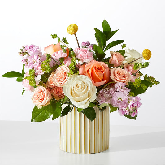 French Market Bouquet with Ivory Vase –  Sensation Flowers Boutique Inc, Miami FL