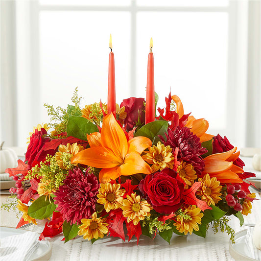 Autumn's Embrace Centerpiece –  Sensation Flowers Boutique Inc, Miami FL
