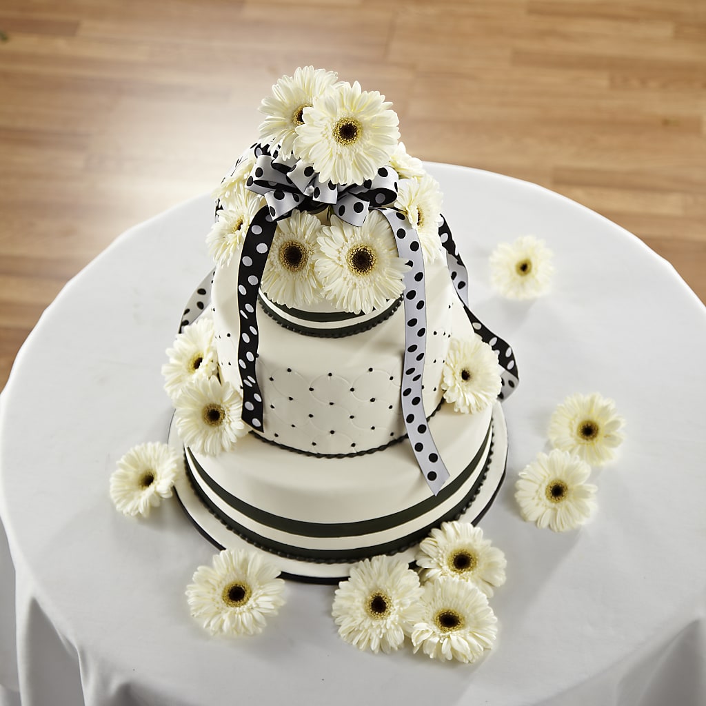 Simple Sophistication Cake Décor –  Sensation Flowers Boutique Inc, Miami FL