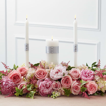 Worldwide Romance Unity Candle Arrangement –  Sensation Flowers Boutique Inc, Miami FL