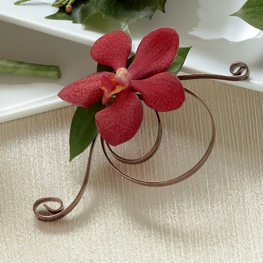 Red Mokara Boutonniere –  Sensation Flowers Boutique Inc, Miami FL
